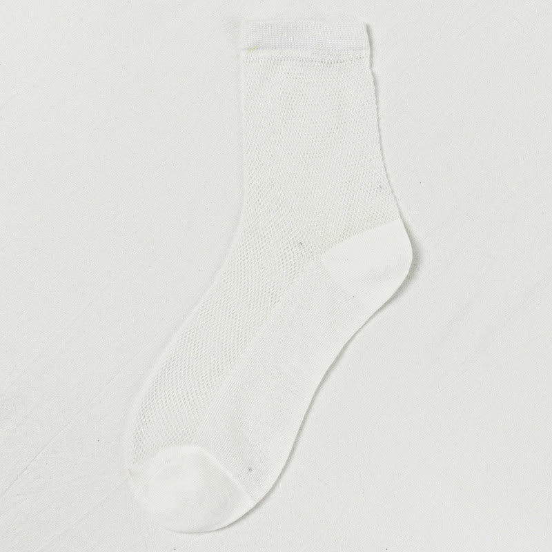 Ultradünne, atmungsaktive, einfarbige Netzsocken (8 Paar)