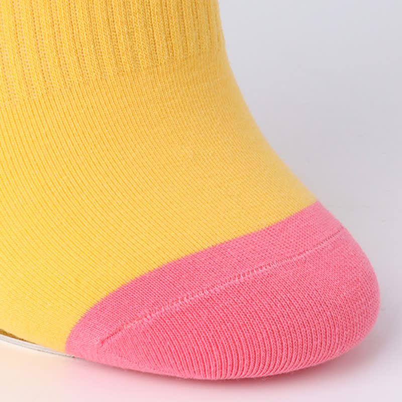 Bunte, schweißabsorbierende, unsichtbare Baumwollsocken (6 Paar)