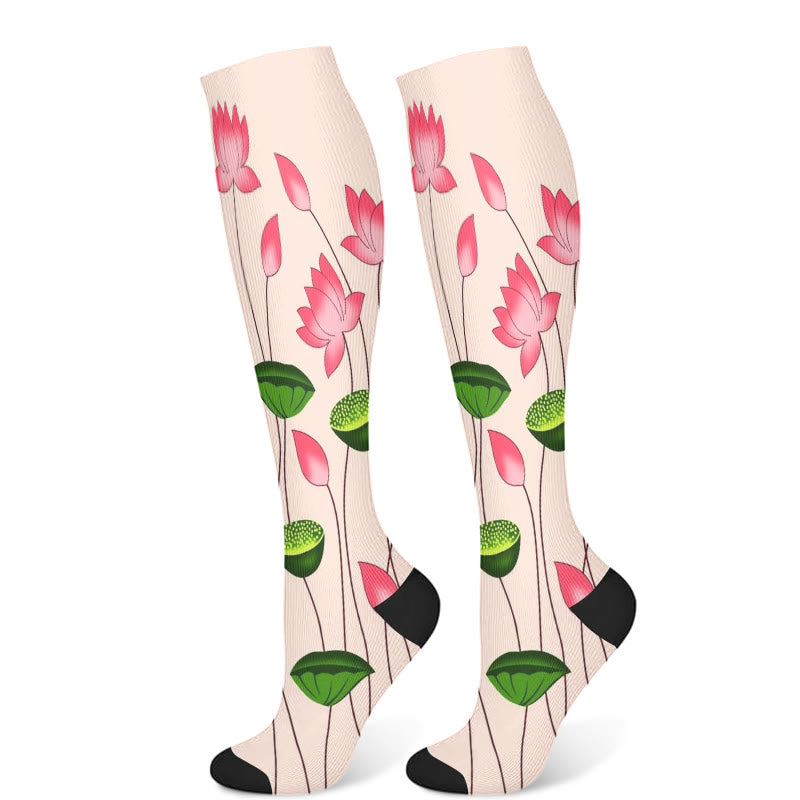 Lotus Kompressionsstrümpfe (3 Paar) - Rosa (1 Paar) - S/M - image 7