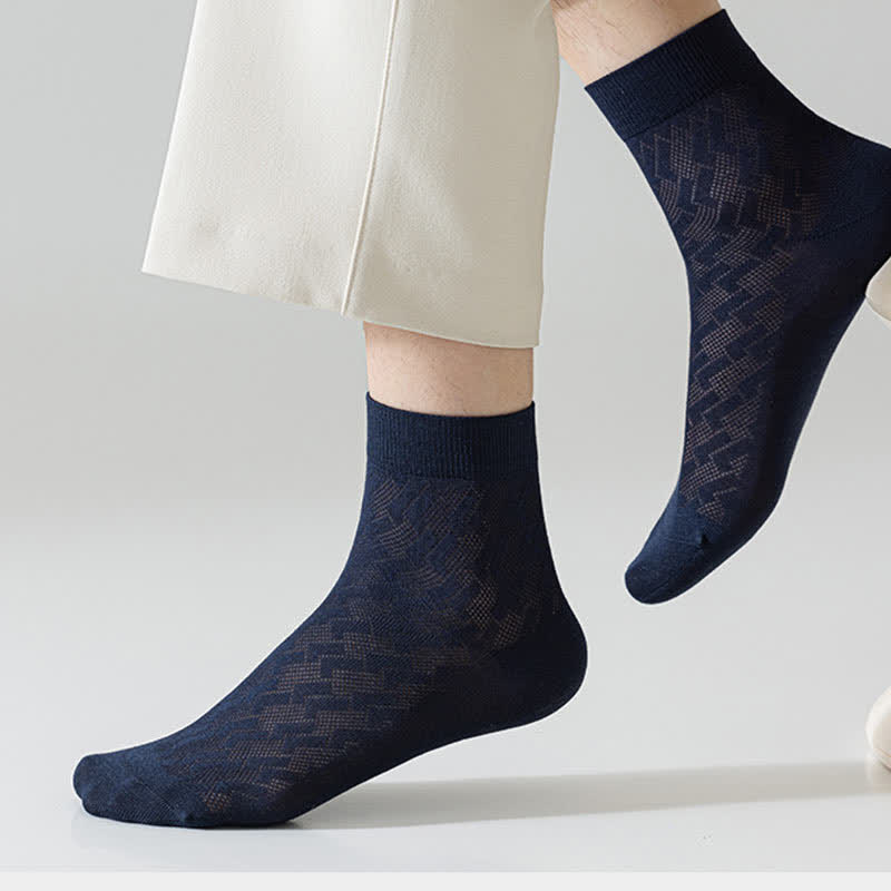 Dünne, atmungsaktive Mesh-Viertel-Socken mit kühlem Tragegefühl (5 Paar)