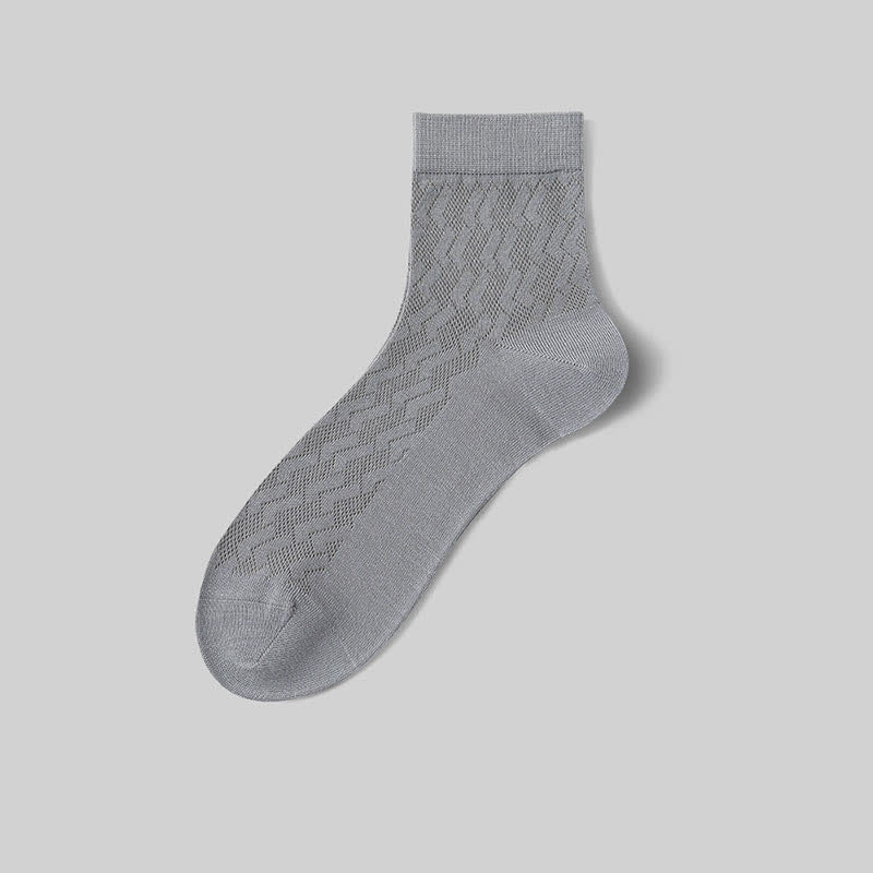 Dünne, atmungsaktive Mesh-Viertel-Socken mit kühlem Tragegefühl (5 Paar)