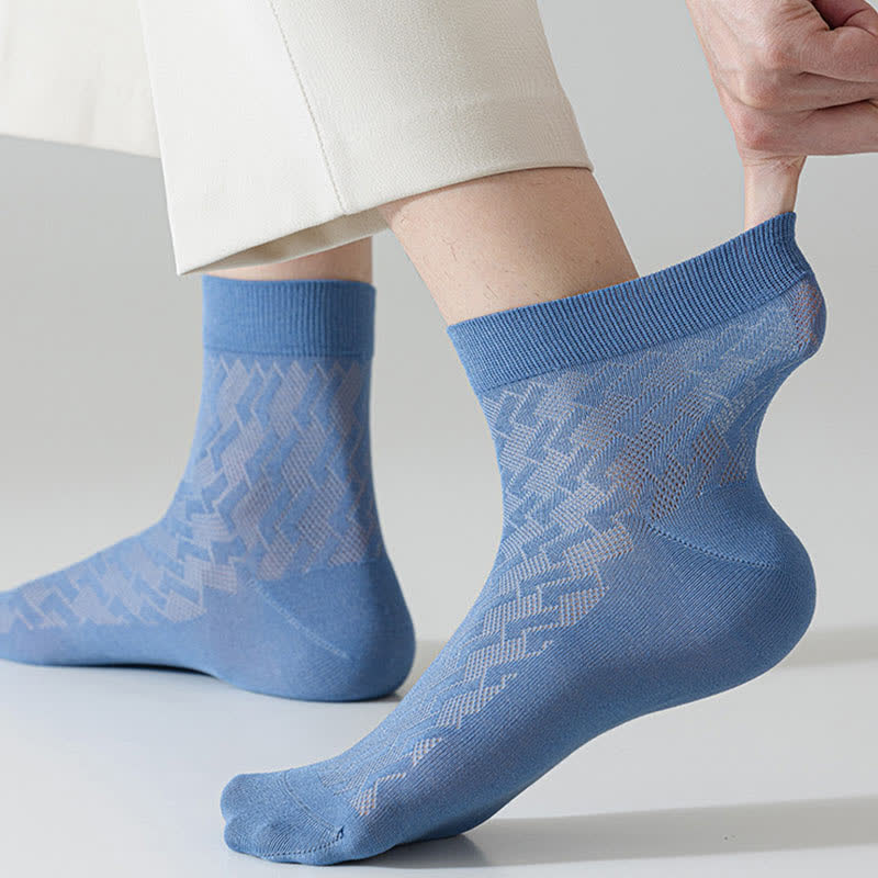 Dünne, atmungsaktive Mesh-Viertel-Socken mit kühlem Tragegefühl (5 Paar)