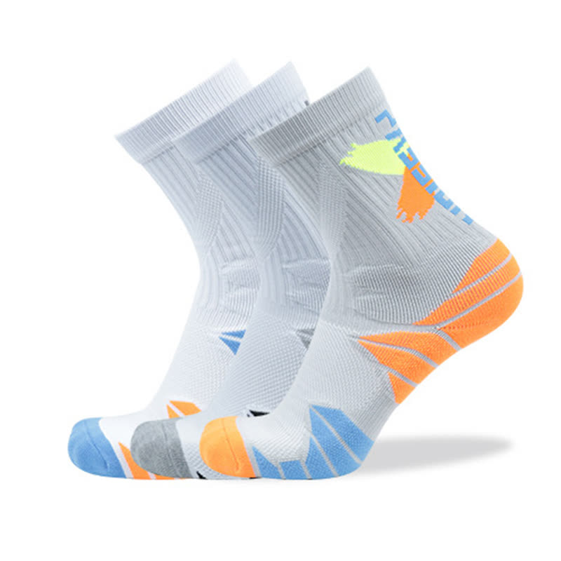 Gepolsterte Basketball-Viertel-Socken mit Farbblock-Muster (7 Paar)