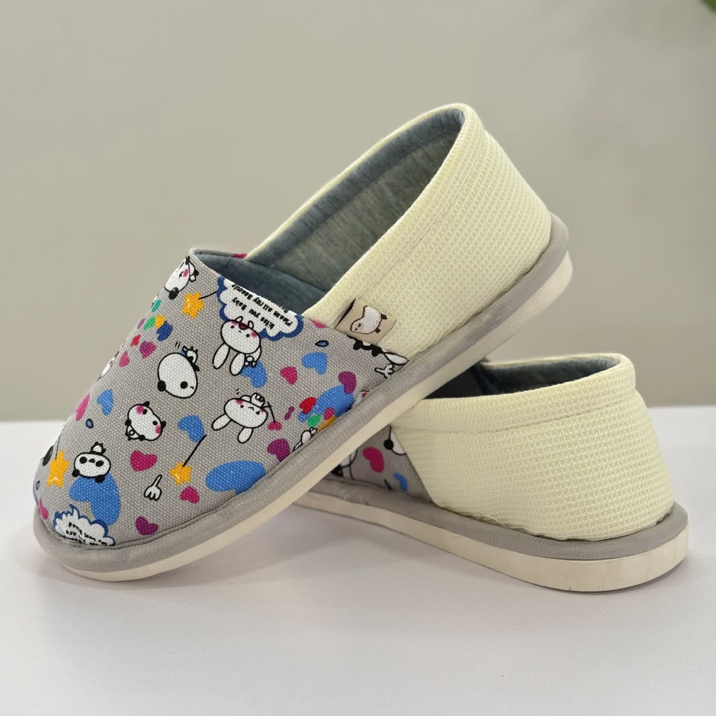 Niedliche rutschfeste Canvas-Hausschuhe mit Tiermuster - image 10