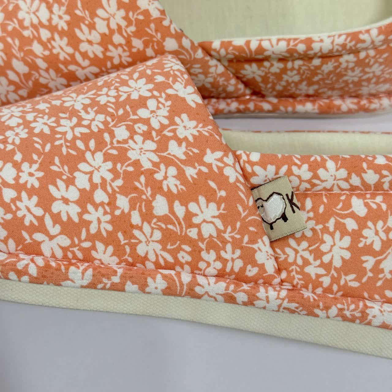 Rustikale, florale, rutschfeste Hausschuhe aus Segeltuch - image 9