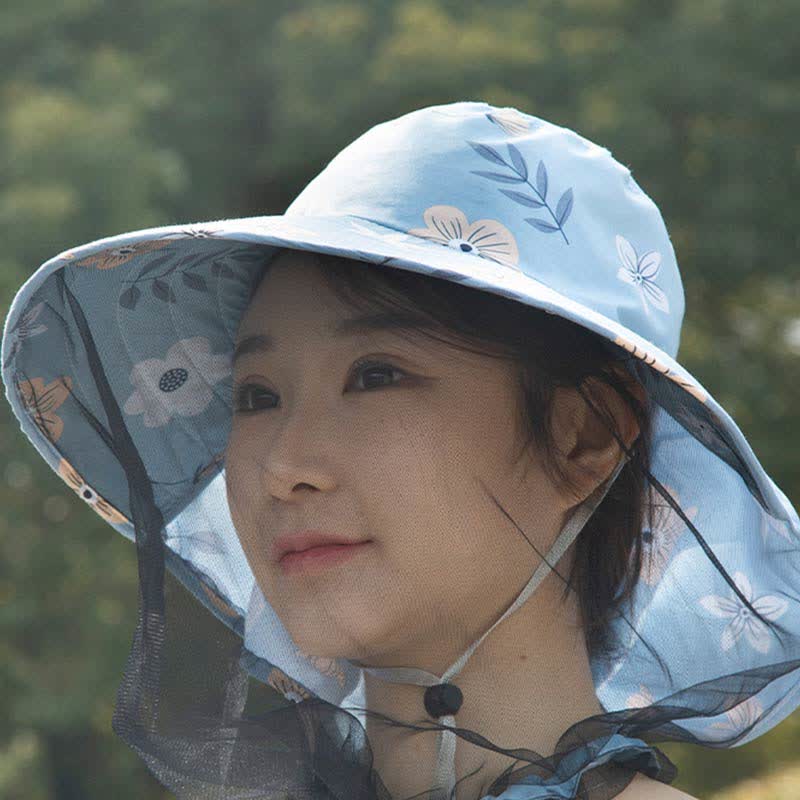 Outdoor-Bucket-Hut mit breiter Krempe und Blumenmuster - image 7