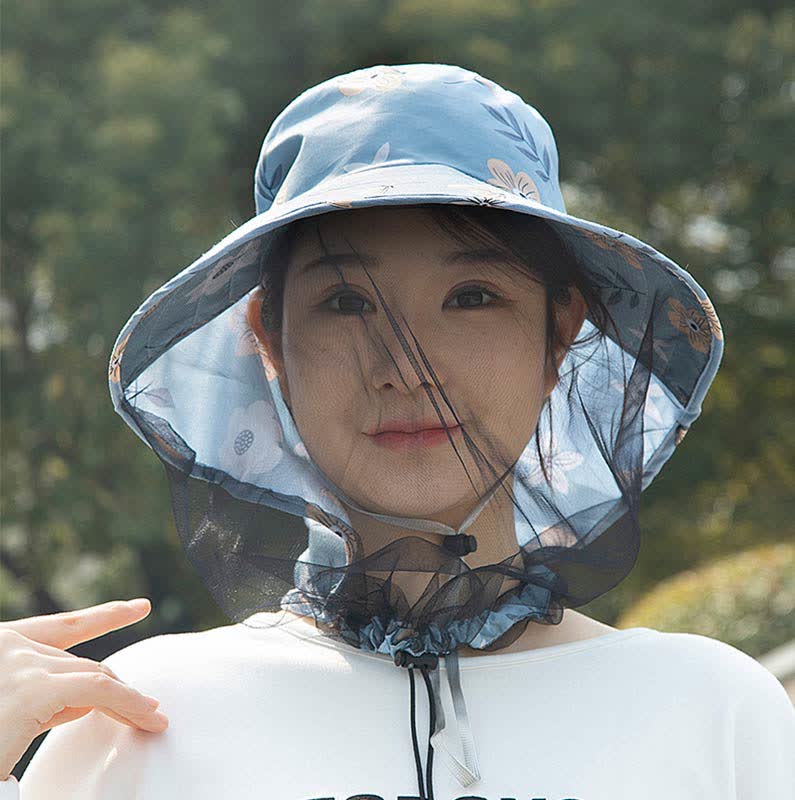 Outdoor-Bucket-Hut mit breiter Krempe und Blumenmuster - C - Einheitsgröße - image 6