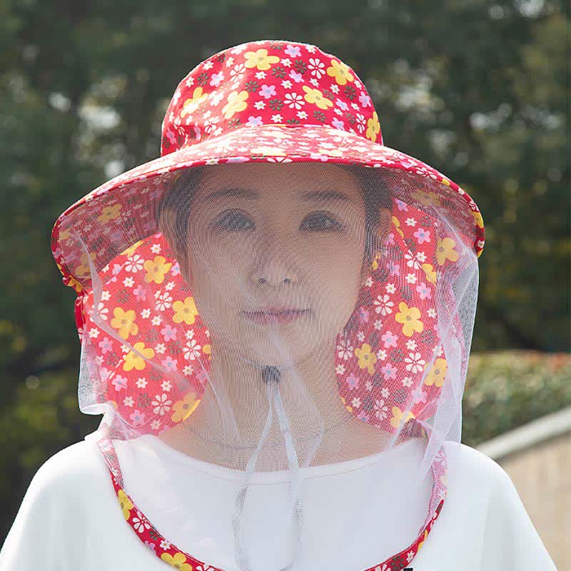 Outdoor-Bucket-Hut mit breiter Krempe und Blumenmuster - A - Einheitsgröße - image 0