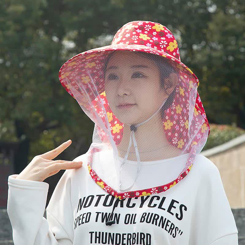 Outdoor-Bucket-Hut mit breiter Krempe und Blumenmuster - image 1