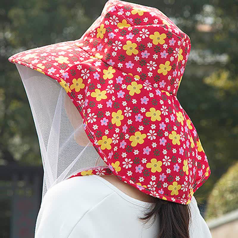 Outdoor-Bucket-Hut mit breiter Krempe und Blumenmuster - image 2