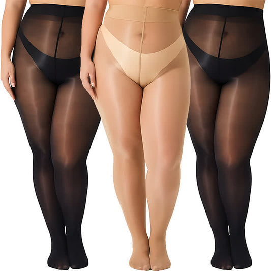 Glänzende, transparente Strumpfhosen (3 Paar)