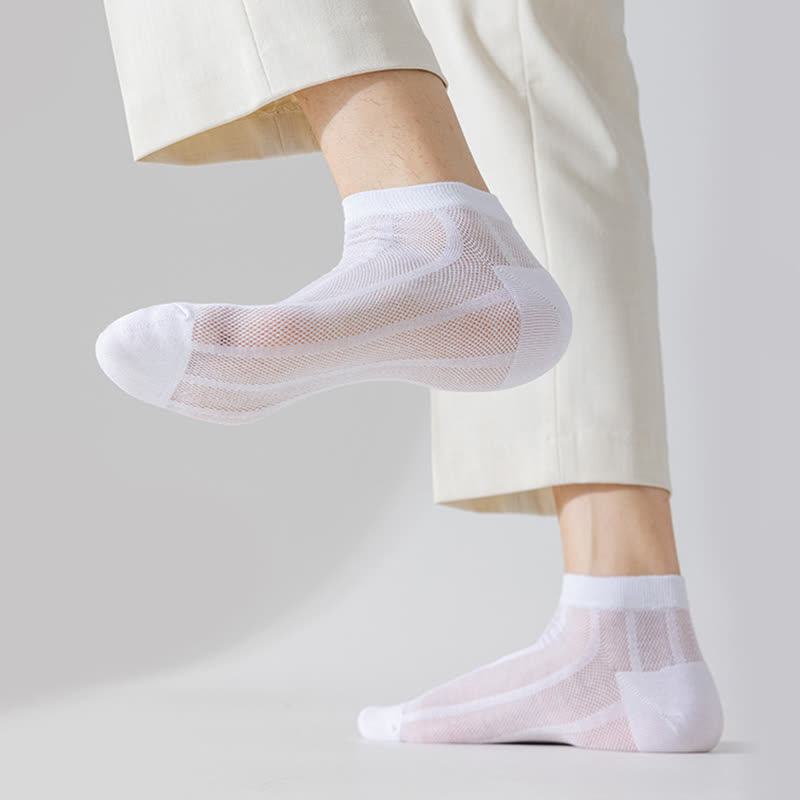 Einfarbige, dünne, atmungsaktive, schweißabsorbierende Socken (5 Paar)