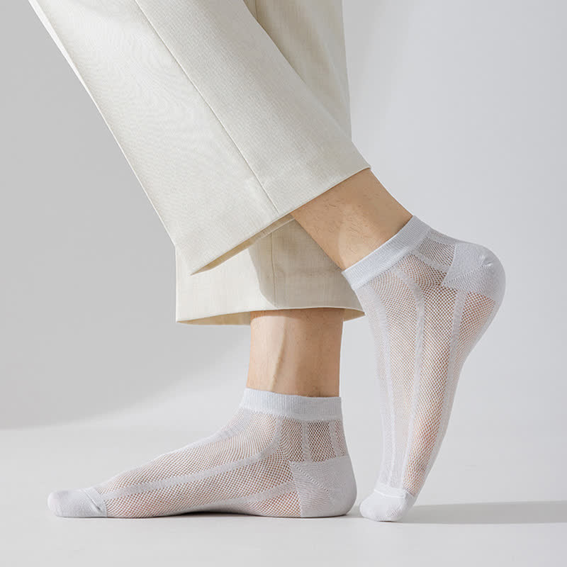 Einfarbige, dünne, atmungsaktive, schweißabsorbierende Socken (5 Paar)