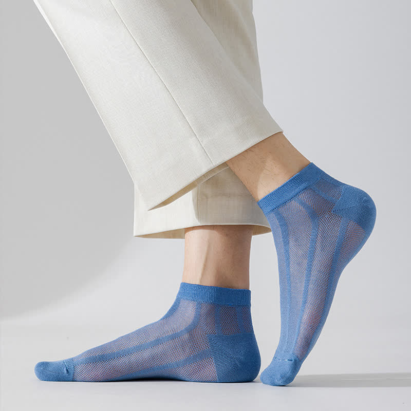 Einfarbige, dünne, atmungsaktive, schweißabsorbierende Socken (5 Paar)