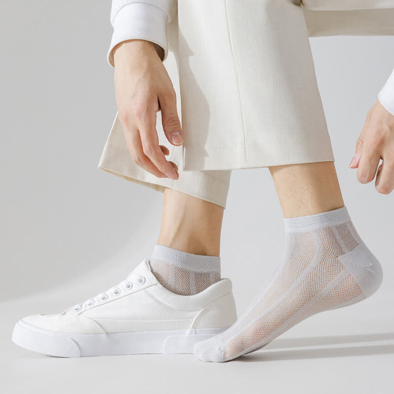 Einfarbige, dünne, atmungsaktive, schweißabsorbierende Socken (5 Paar)