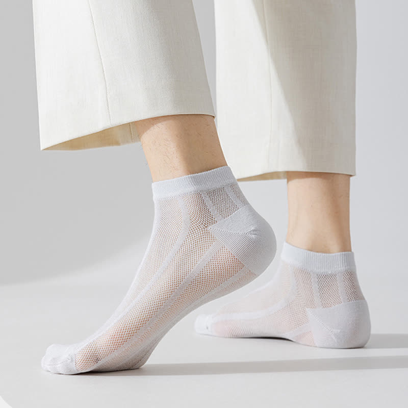 Einfarbige, dünne, atmungsaktive, schweißabsorbierende Socken (5 Paar)