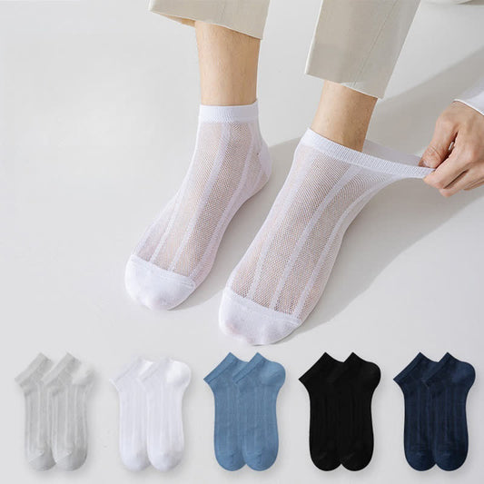 Einfarbige, dünne, atmungsaktive, schweißabsorbierende Socken (5 Paar)