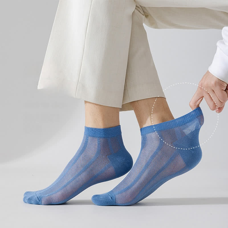Einfarbige, dünne, atmungsaktive, schweißabsorbierende Socken (5 Paar)