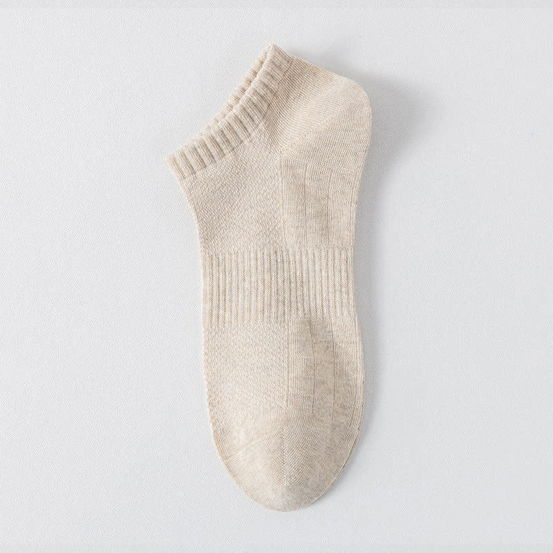 Leichte, atmungsaktive Mesh-Socken in Übergröße, einfarbig, Füßlinge (6 Paar)