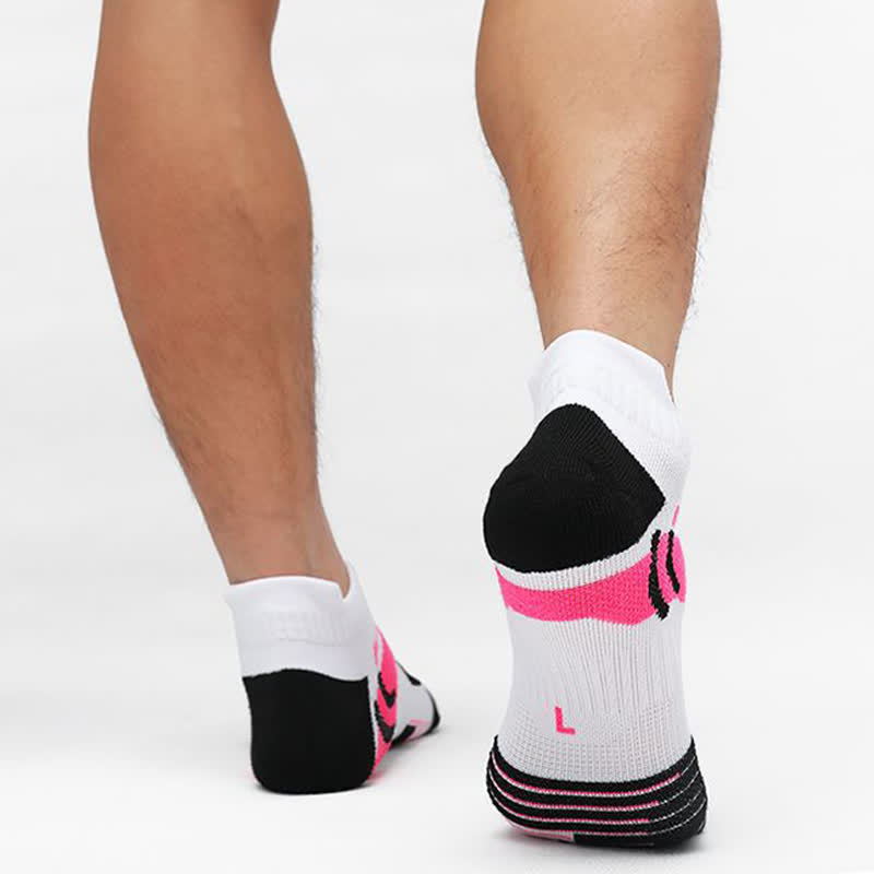 Atmungsaktive Sportsöckchen mit leuchtenden Farbblöcken (4 Paar)