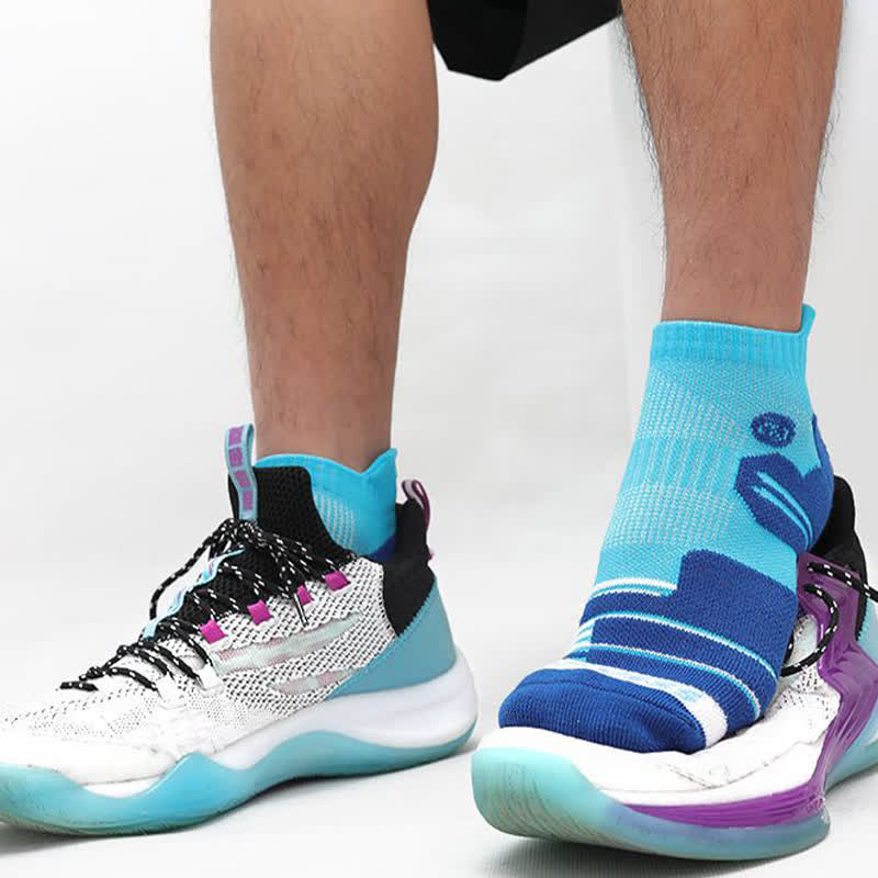 Atmungsaktive Sportsöckchen mit Farbblockstreifen (5 Paar)