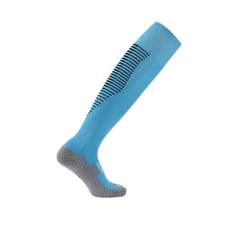 Schweißabsorbierende kniehohe Sport-Fußballsocken (5 Paar)