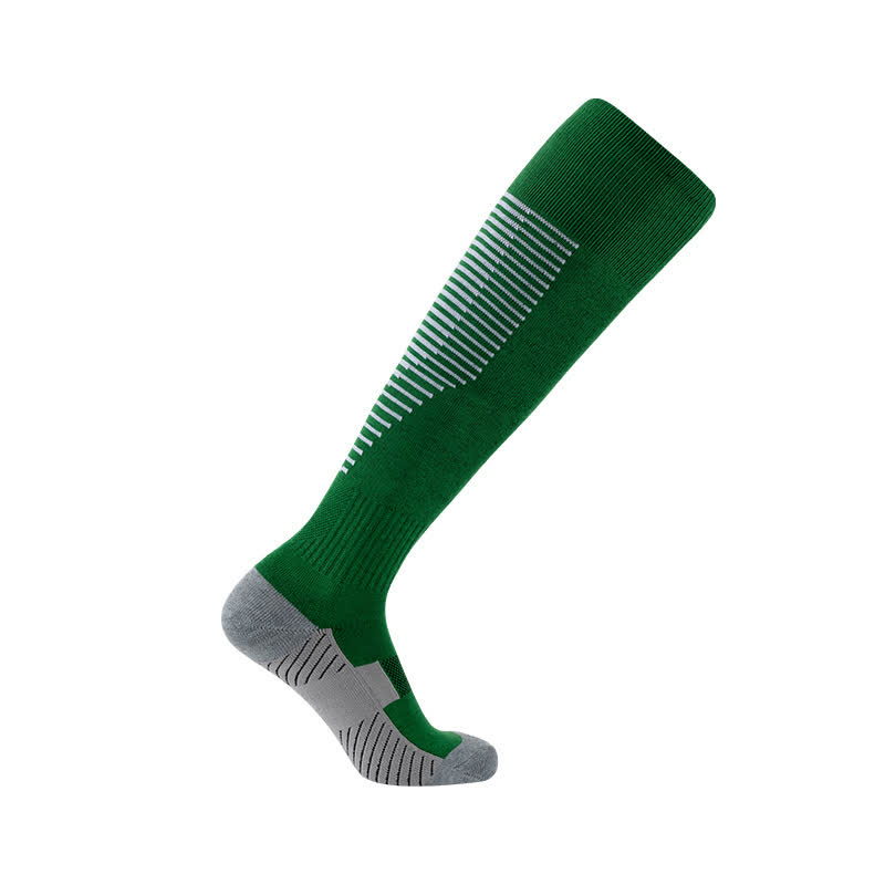 Schweißabsorbierende kniehohe Sport-Fußballsocken (5 Paar)
