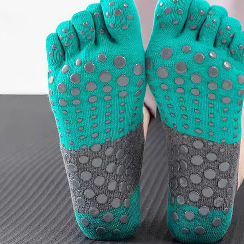 Rutschfeste, atmungsaktive Fitness-Yoga-Fünf-Zehen-Socken (5 Paar)
