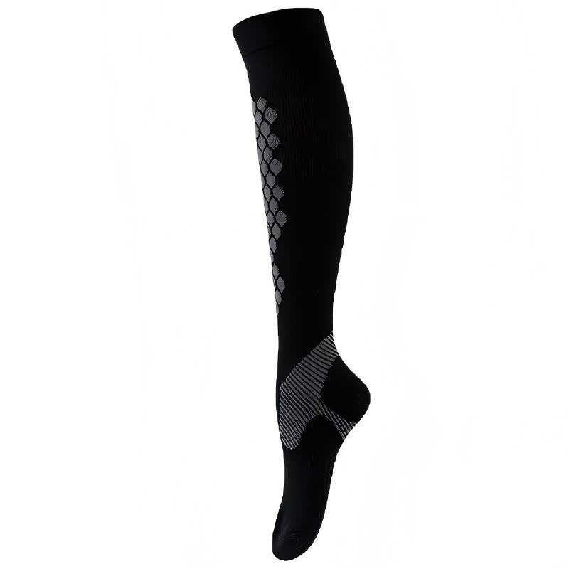 Kompressionsstrümpfe mit geometrischem Muster (3 Paar) - Schwarz - L/XL - image 10