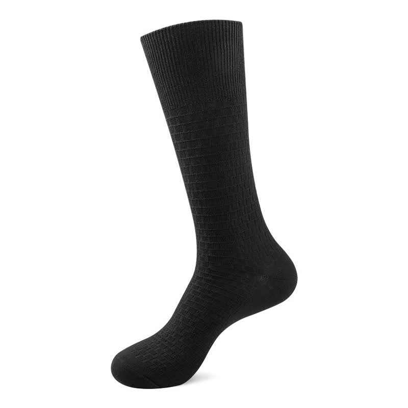 Einfarbige Waffelsocken aus Baumwolle (5 Paar)