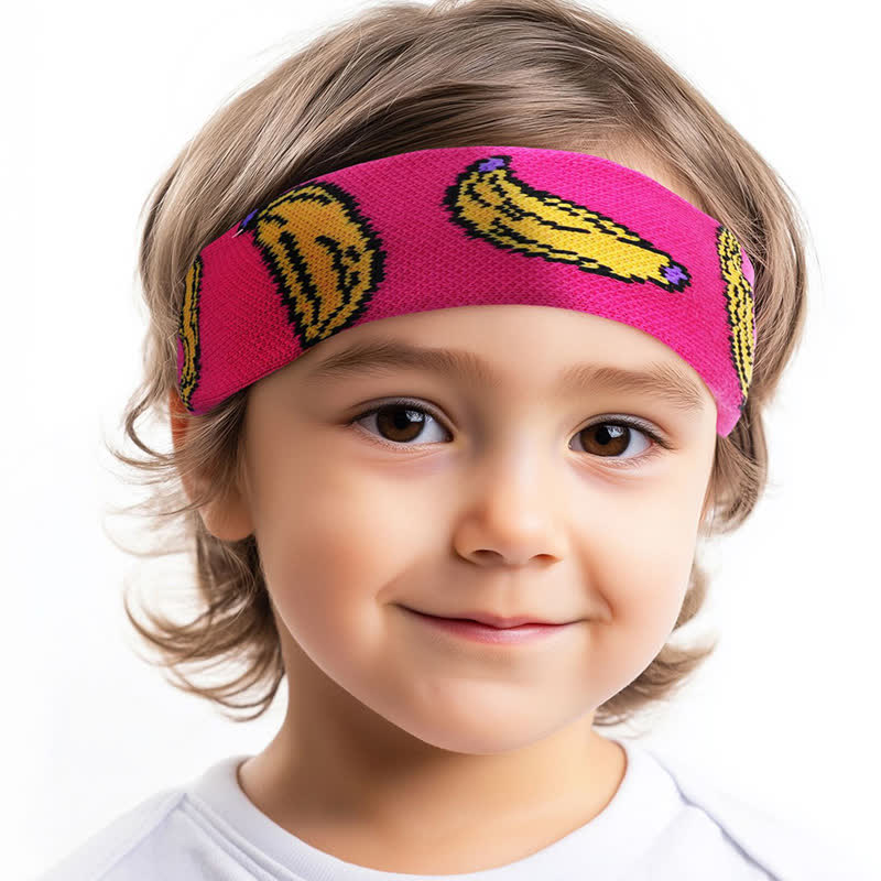 Schweißabsorbierendes Sport-Stirnband mit Bananen-Print
