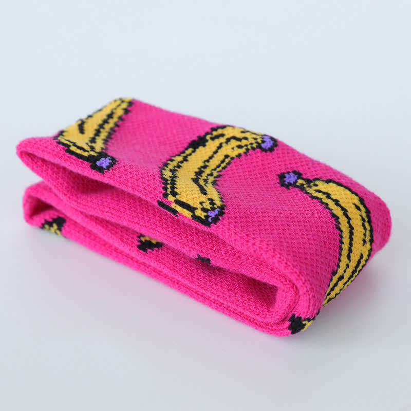 Schweißabsorbierendes Sport-Stirnband mit Bananen-Print