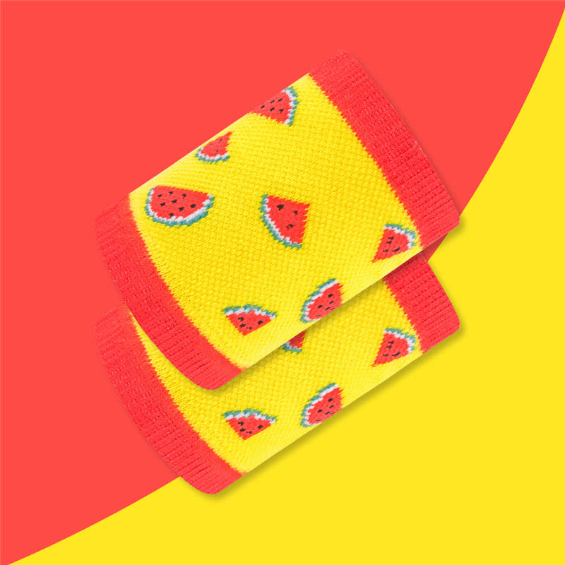 Lustige Handgelenksmanschetten mit Wassermelonenmuster (2 Paar)