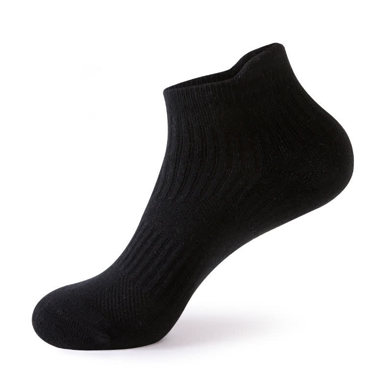 Einfarbige, atmungsaktive, schweißableitende Sportsocken (5 Paar) - Schwarz - EU39-44 (US6-10) - image 12