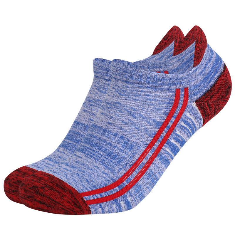 Bunt gestreifte, schweißableitende, atmungsaktive Baumwollsocken (6 Paar)