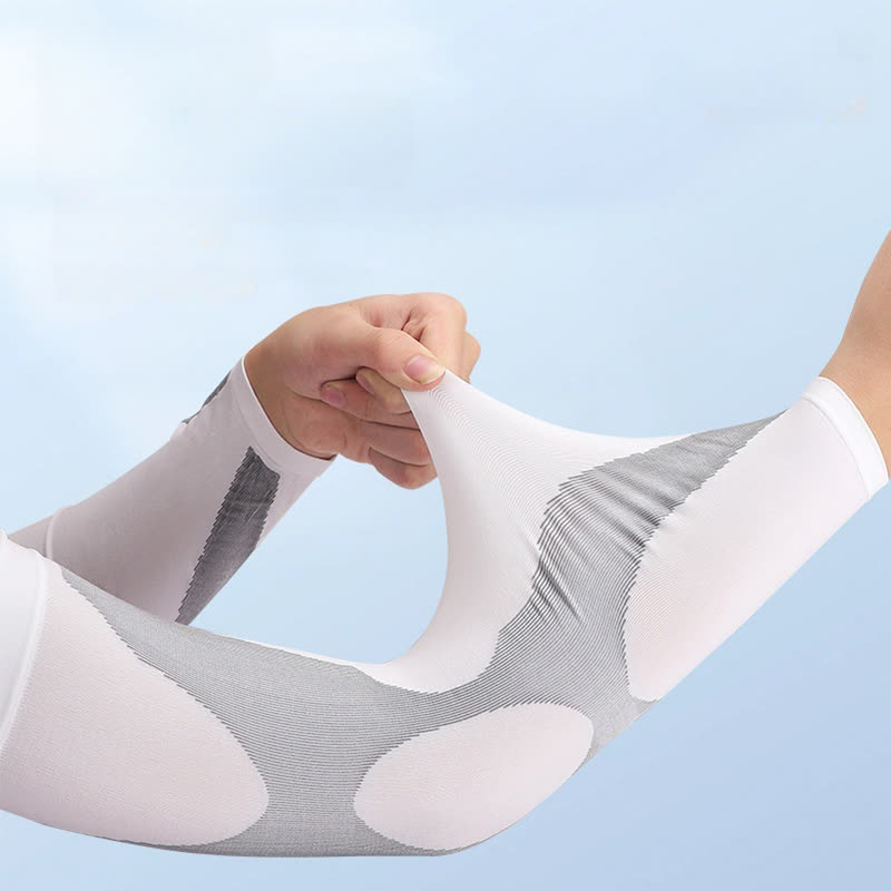 Gestreifte Sonnenschutz-Armstulpen für Outdoor-Sport (4 Paar)