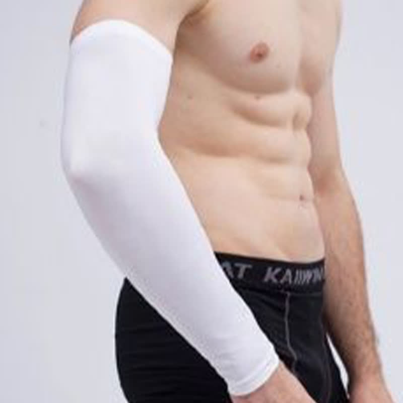 Einfarbige, atmungsaktive Sport-Armstulpen (2 Paar)