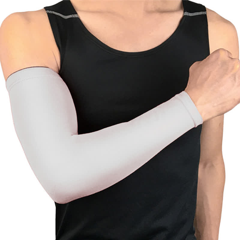 Einfarbige, atmungsaktive Sport-Armstulpen (2 Paar)