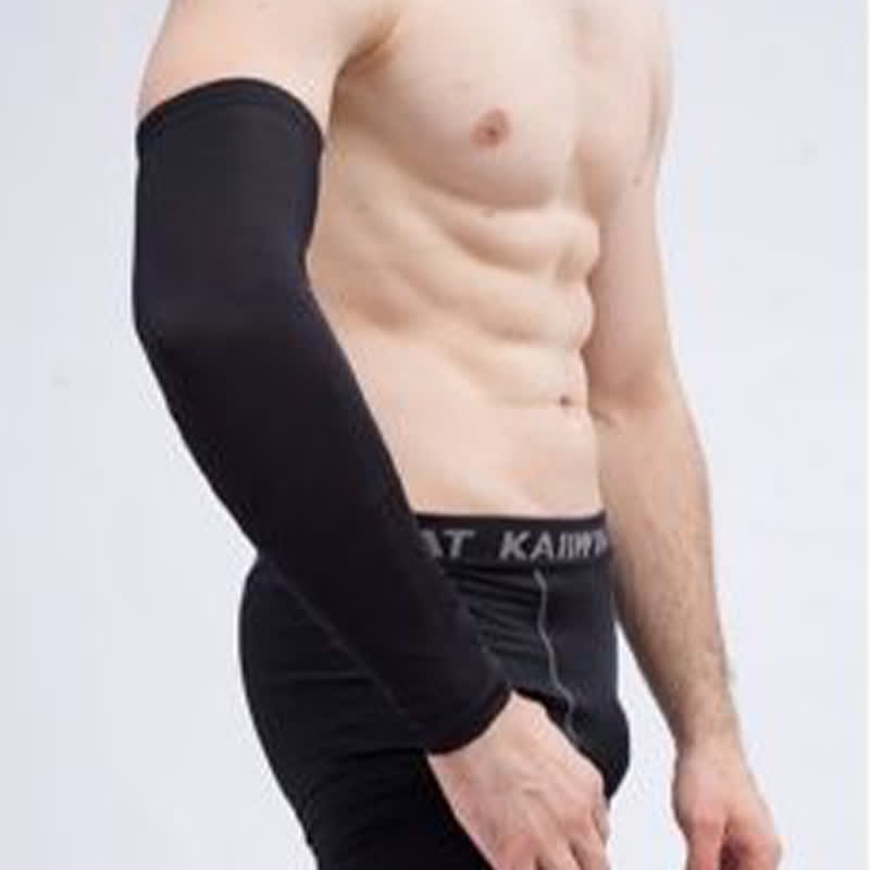 Einfarbige, atmungsaktive Sport-Armstulpen (2 Paar)