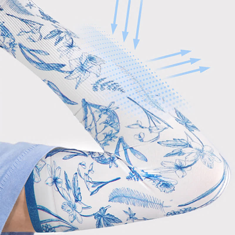 Armstulpen mit Blumenmuster für den Außenbereich zum Sonnenschutz (3 Paar) - image 4