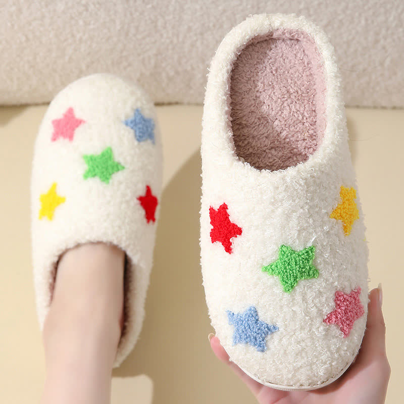 Bequeme Hausschuhe in Übergröße mit buntem Muster - image 7