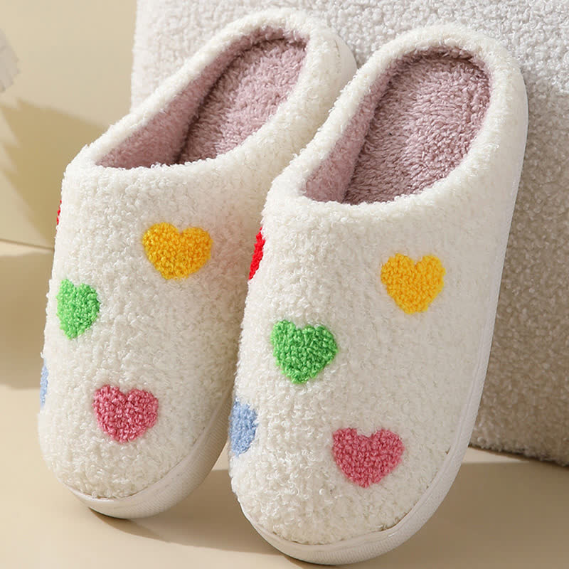 Bequeme Hausschuhe in Übergröße mit buntem Muster - Herz - EU43-44 (US9-10) - image 6
