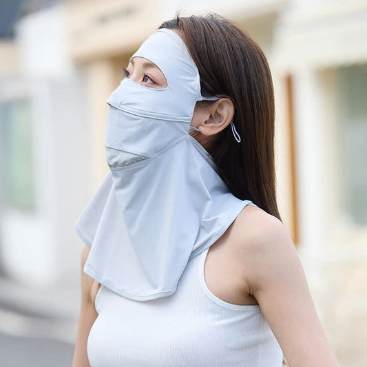 Vollgesichts-Sonnenschutzmaske für den Außenbereich - Hellgrau - Einheitsgröße - image 0