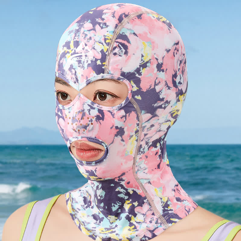 Bunte, atmungsaktive Sonnenschutz-Facekini-Maske für den Außenbereich - image 1