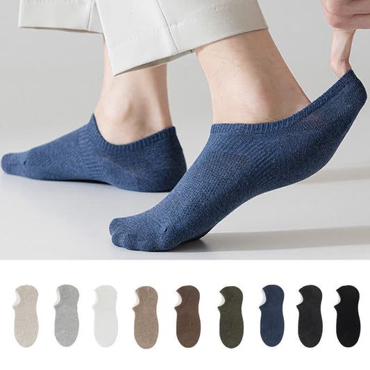 Einfarbige, dünne, atmungsaktive Sport-Söckchen aus Baumwollnetz (9 Paar)