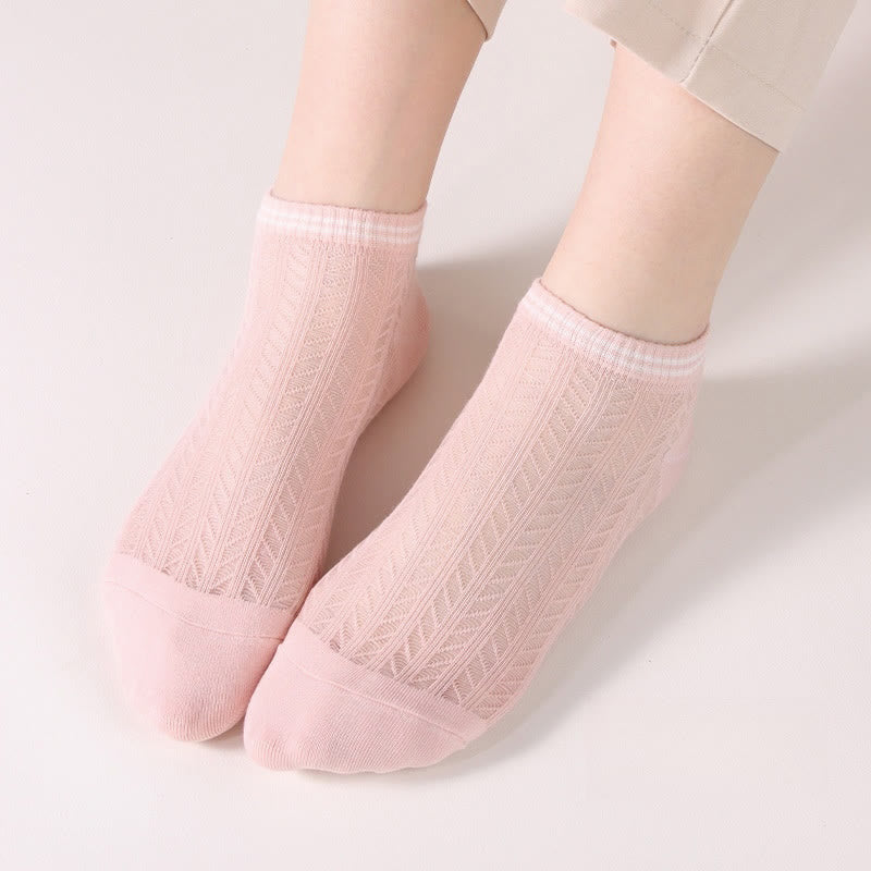 Söckchen mit einfarbigem Gittermuster (8 Paar) - Rosa - EU36-40 (US3-7) - image 12