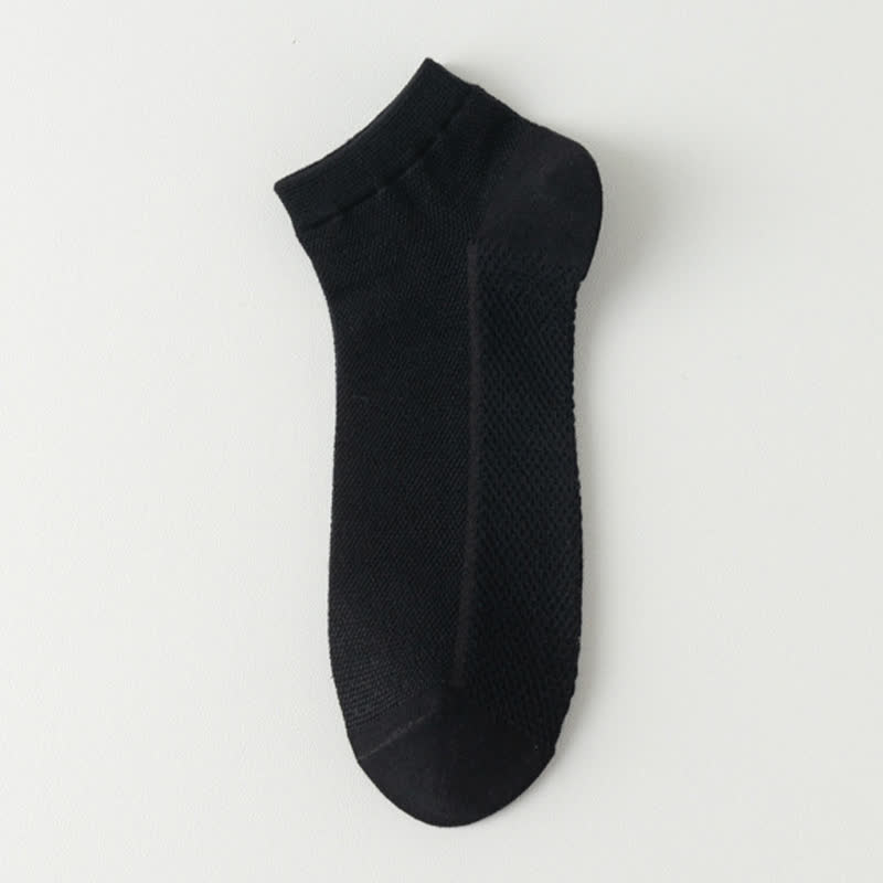 Atmungsaktive, dünne, einfarbige Söckchen aus Netzstoff (8 Paar) - Schwarz - EU39-44 (US6-10) - image 18