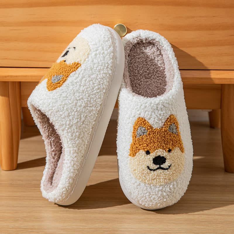 Flauschige Hausschuhe mit Cartoon-Hund - image 6