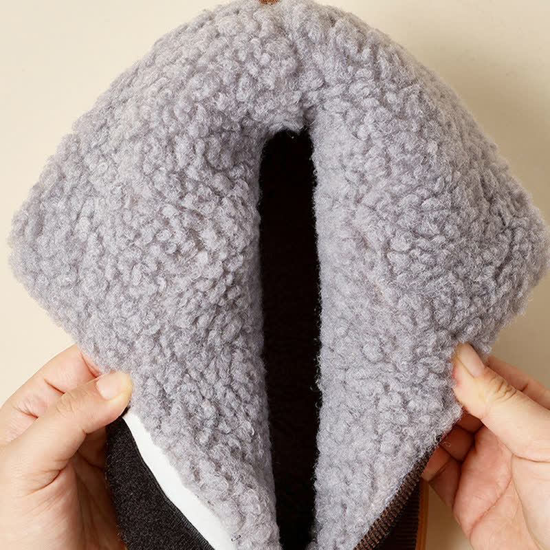 Einfarbige warme Hausschuhe mit Klettverschluss in Übergröße - image 8