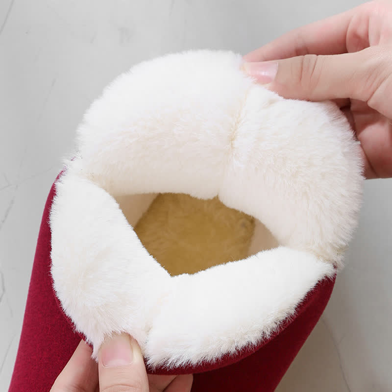 Einfarbige, hohe, warme Hausschuhe - image 9